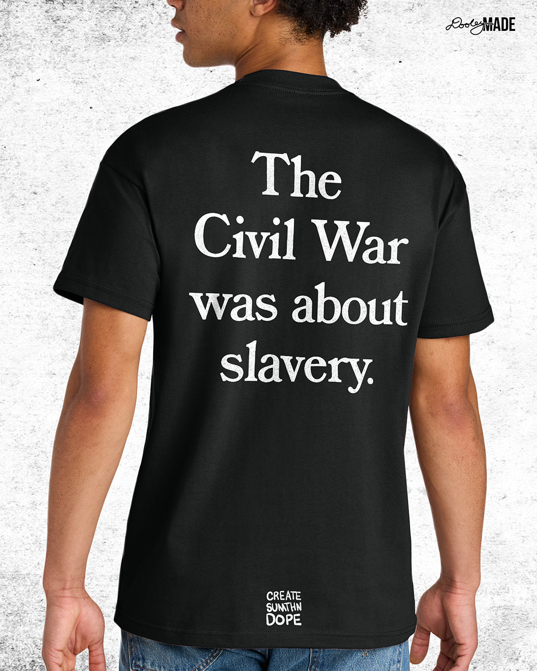 The Civil War Was About Slavery Heavy Oversized T-Shirt