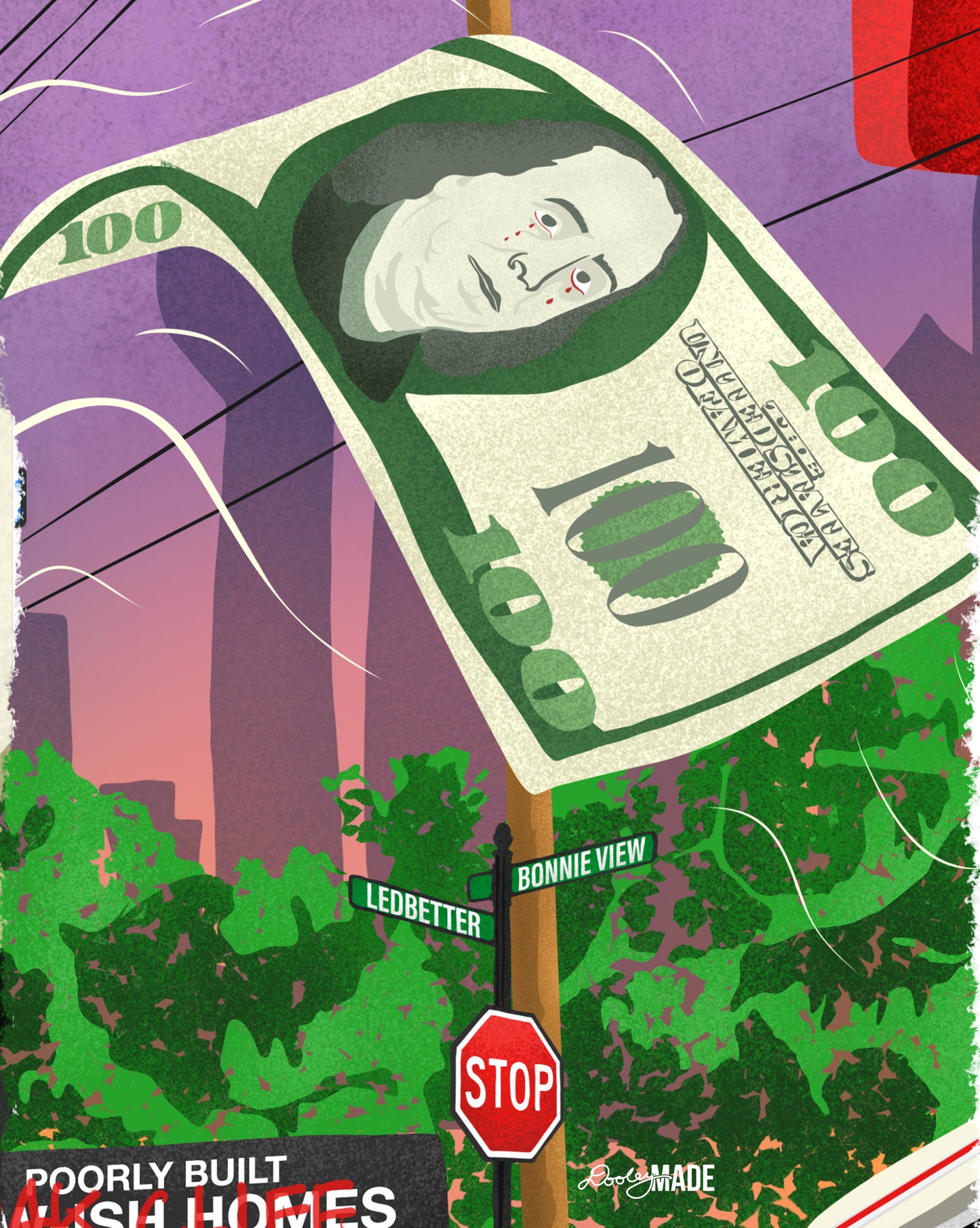 Dallas Concrete Rose Wall Art