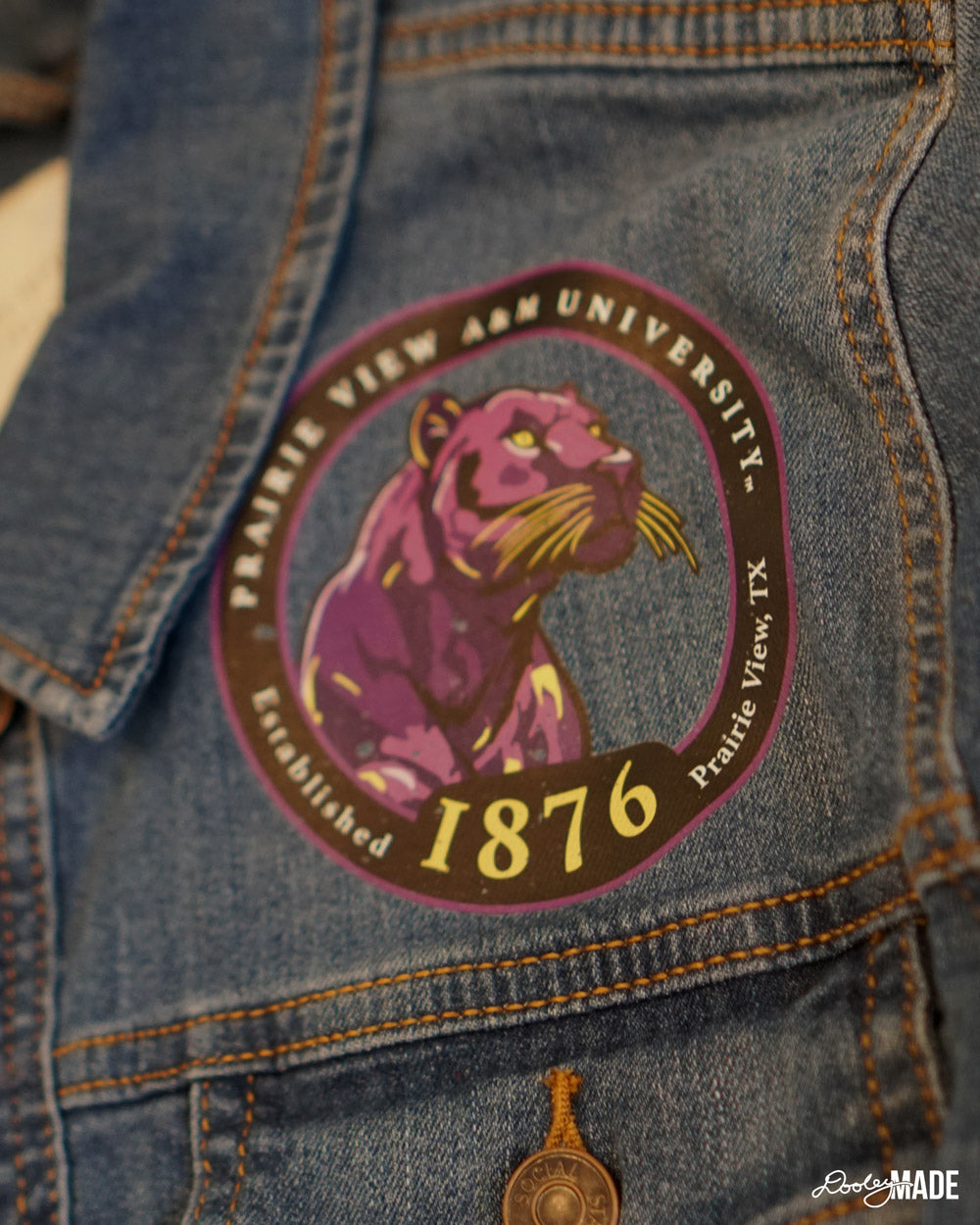 PVAMU Denim Jacket - Dark Panther Circle