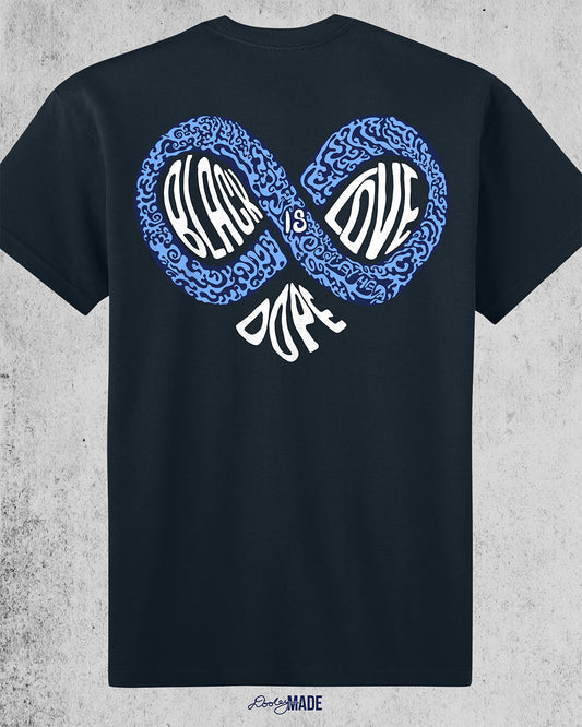 Black Love is Dope Infinity Shirt - Navy