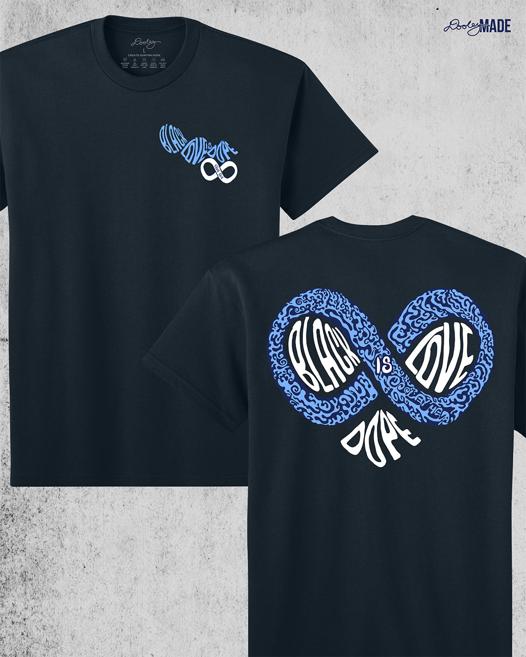 Black Love is Dope Infinity Shirt - Navy