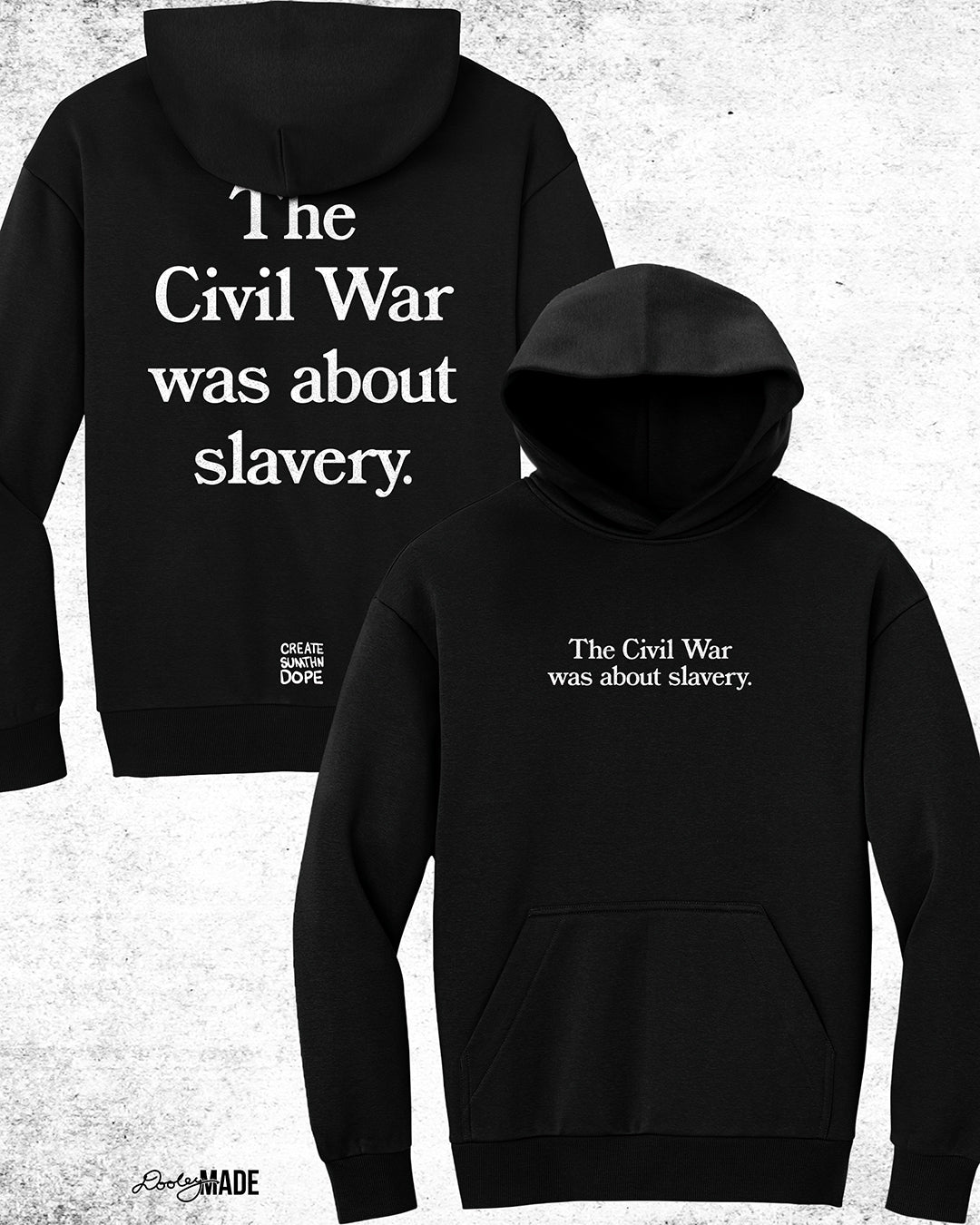 The Civil War Was About Slavery Heavy Oversized Hoodie