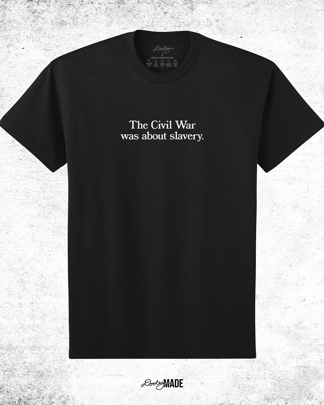 The Civil War Was About Slavery Heavy Oversized T-Shirt