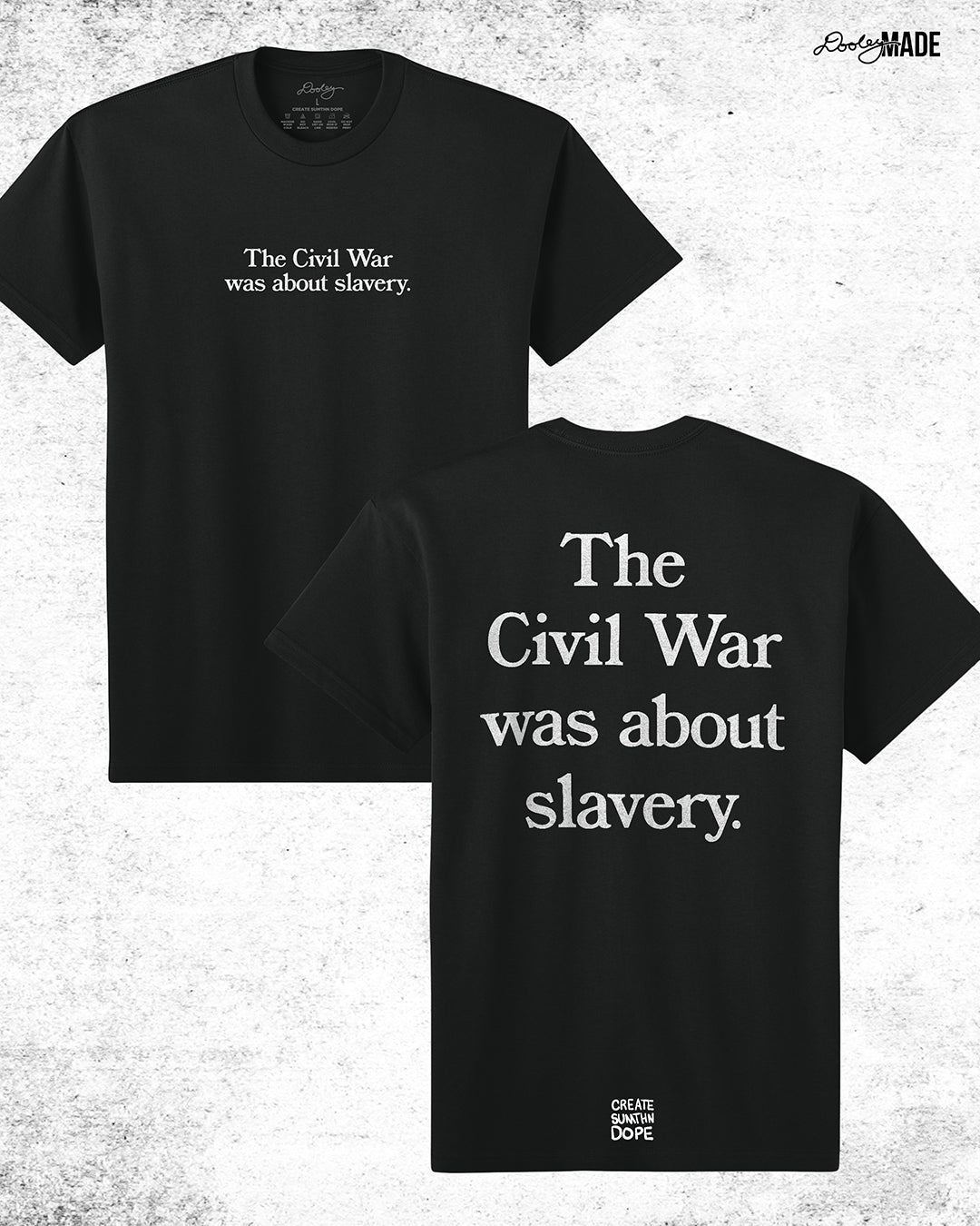 The Civil War Was About Slavery Heavy Oversized T-Shirt