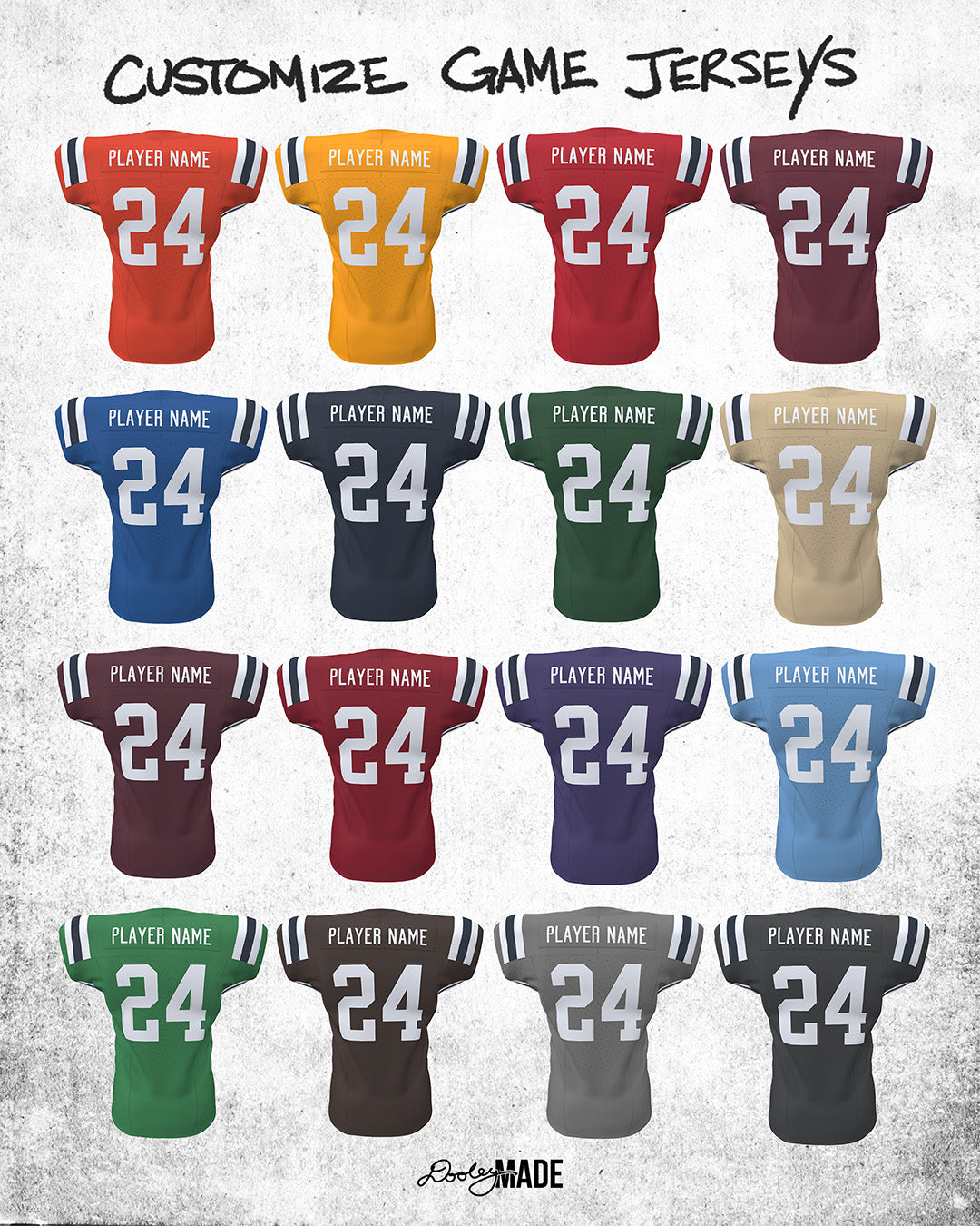 Customizing Game Football Jerseys