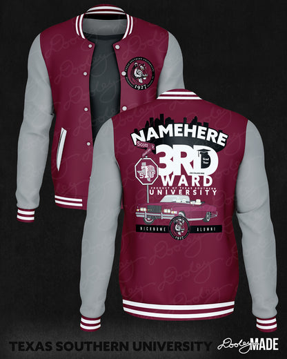 Custom Texas Southern University 3 Ward Varsity Jacket