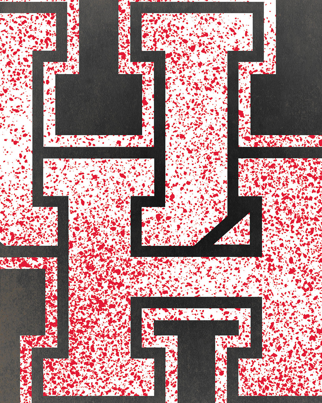 An image showing the speckled details within a University of Houston logo.