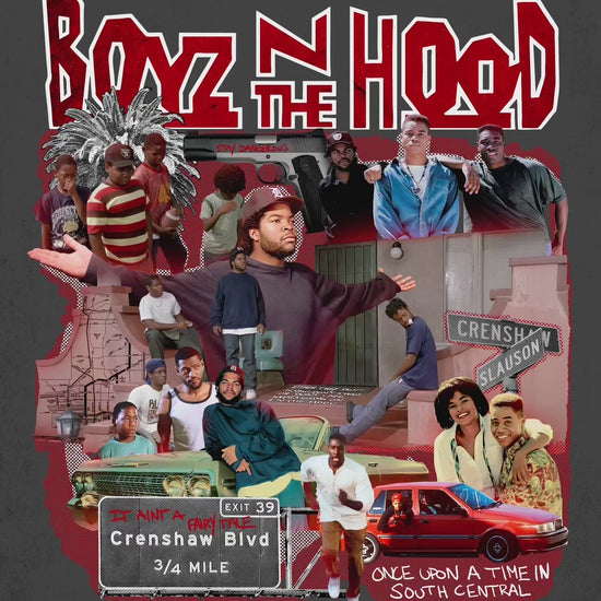 A video showing the creation of a Boyz N The Hood themed collage of notable scenes and characters from the 90's hit movie - made for a graphic tee shirt and wall art/ Images have been restored to add details. Shop now!